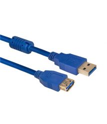Подовжувач USB 3.0 AM - AF, 3.0m, Blue, пакет