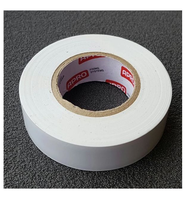 Изолента APRO 0,14мм*17мм*20м (белая), диапазон рабочих температур: от - 10°С до + 80°С, высокое качество!!! 10 шт. в упаковке, 