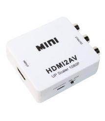 Конвертер Mini HDMI to AV 720P/1080P White