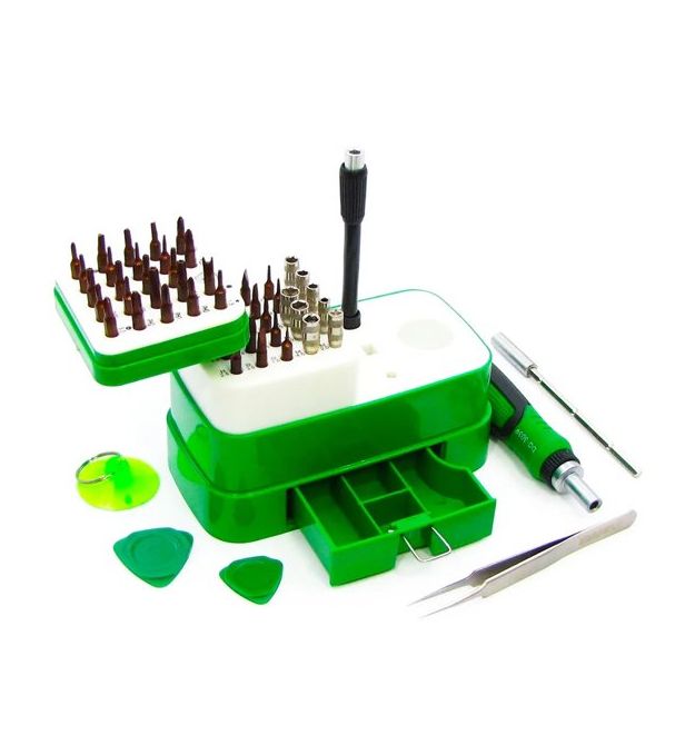 Набор инструментов BAKU BA-3039 (ручка с трещоткой, 2 удлинителя, пинцет прямой, присоска, 2 медиатора, 48 насадок)