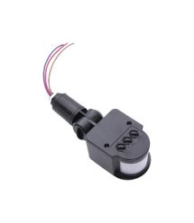 Датчик движения, 180, расстояние макс. 12м, 12V, макс. нагрузка 100Вт, Black