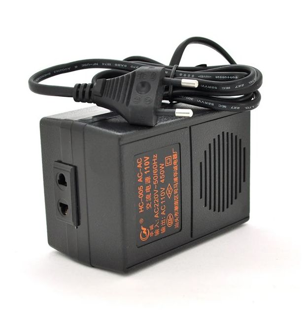 Преобразователь напряжения Трансформаторный 450W Input 220 V - Output 110V, + универсальная розетка