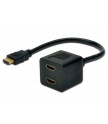 Кабель Digitus HDMI Y 0.2 м Black (AK-330400-002-S)