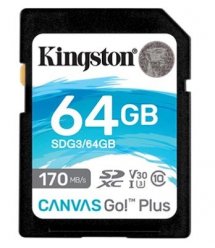 Карта памяти Kingston 64GB SDXC C10 UHS-I U3 R170/W70MB/s
