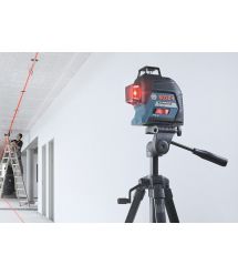 Нивелир лазерный Bosch Professional GLL 3-80, точность +/- 0.3 мм/м, до 30 м/ с приемником 120м, 0.82 кг