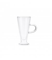 Набор чашек с ручками Ardesto с двойными стенками, 230 мл, H 15,8 см, 2 шт, боросиликатное стекло