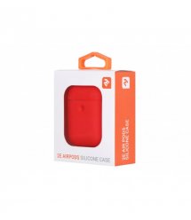 Чехол 2Е для Apple AirPods, Pure Color Silicone (3.0mm) , Red