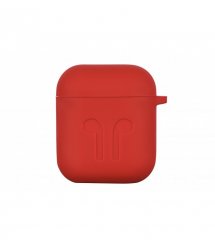 Чехол 2Е для Apple AirPods, Pure Color Silicone Imprint (1.5mm), Rose red