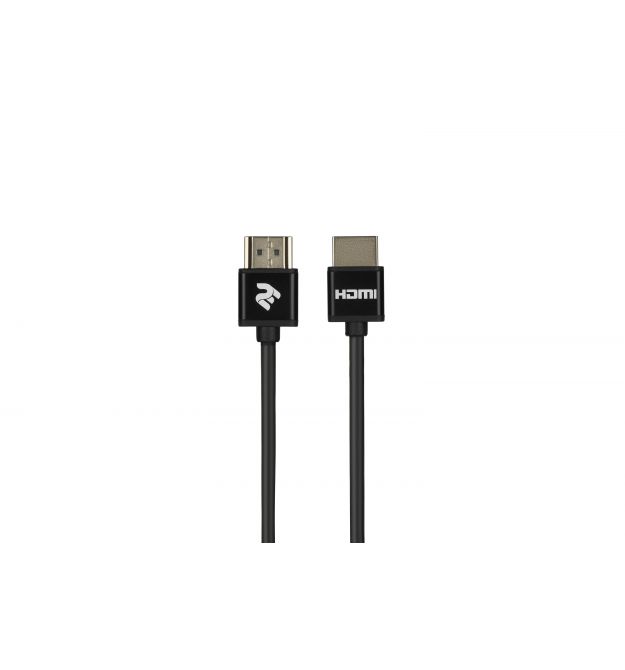 Кабель 2Е HDMI 2.0 (AM/AM),Slim, High Speed, Alumium, black, 2m