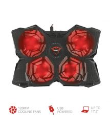 Подставка для ноутбука Trust GXT278 YOZU COOLING (17.3") RED LED BLACK