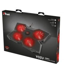 Подставка для ноутбука Trust GXT278 YOZU COOLING (17.3") RED LED BLACK