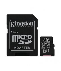 Карта памяти Kingston 512GB microSDXC C10 UHS-I U3 A1 R100/W85MB/s + SD