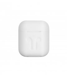 Чехол для наушников 2E Pure Color Silicone Imprint (3.0mm) для Apple AirPods White (2E-AIR-PODS-IBPCSI-3-WT)