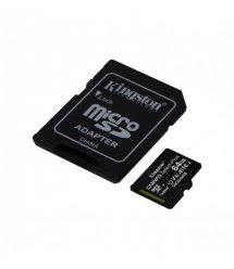 Карта памяти Kingston 64GB microSDXC C10 UHS-I R100MB/s + SD