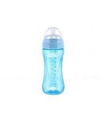 Детская Антиколиковая бутылочка Nuvita NV6052 Mimic Cool 330мл голубая