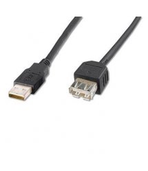 Кабель ASSMANN USB 2.0 (AM/AF) 1.8m, black