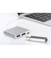 Адаптер Digitus USB Type-C Multi Adapter 4K 30Hz HDMI, USB 3.0, USB-C