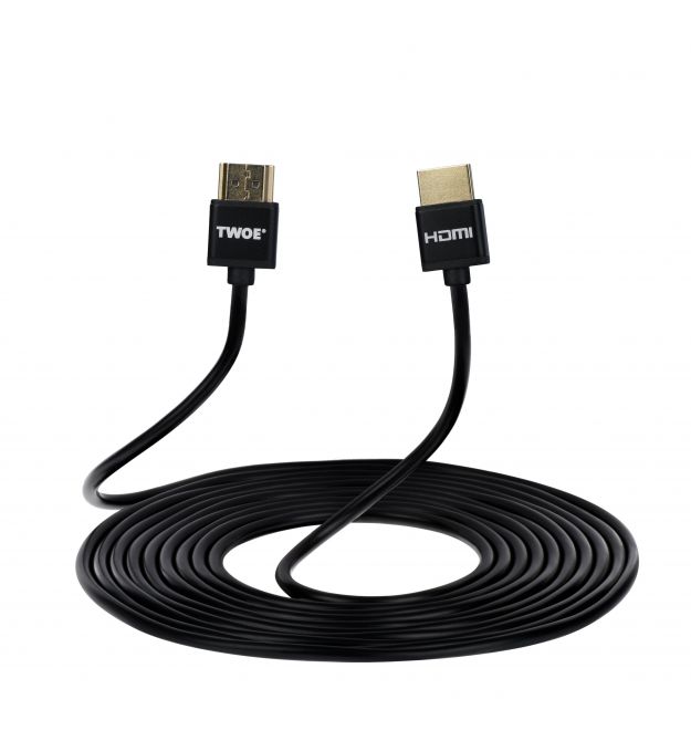 Кабель 2Е HDMI 2.0 (AM/AM), Slim, High Speed, Alumium, black, 3m