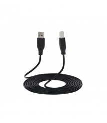 Кабель 2E USB 2.0 (AM/BM) DSTP, 3m, black