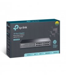 Коммутатор TP-LINK TL-SG1016PE 16x1GE/8xPoE+ 124.4 Вт, EasySmart