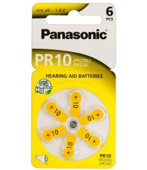 Батарейка Panasonic воздушно-цинковая PR230(10A, AC230E/EZ, ZA10, PR70, DA10) блистер, 6 шт.