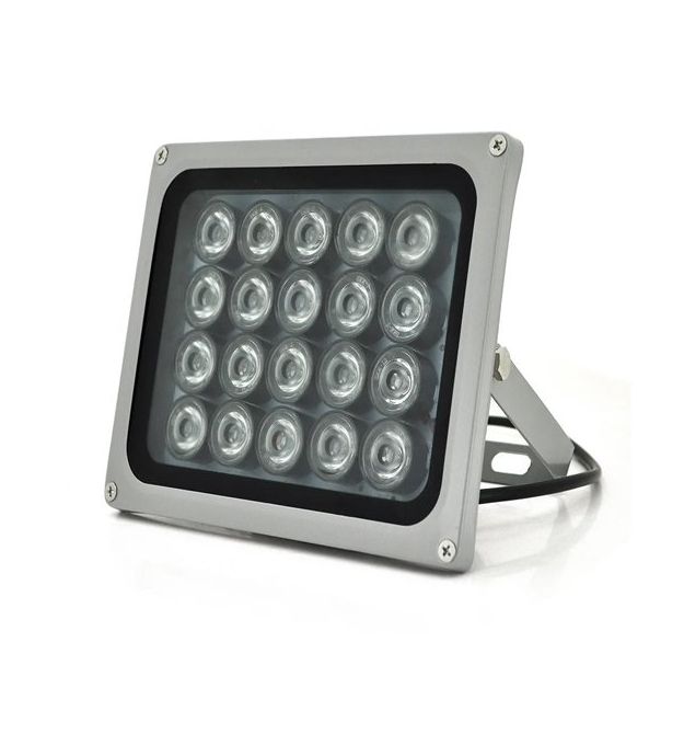 ИК прожектор YOSO 12V 40W, 20LED, IP66, 850Нм, угол обзора 60°, линза 8мм, дальность до 80м, 180*115*140мм, BOX