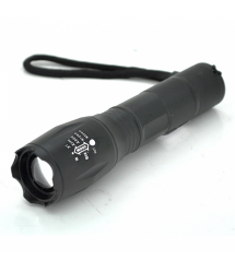 Ліхтар ручний PIPO XML-T6, 1LED Cree T6, 3W, 5 режимів, ZOOM, 18650 - 2800mah (перехідник 3*AAA), Black, IP44, СЗУ, 130х30х27мм