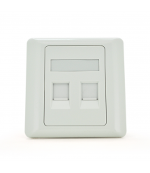 Рамка под 2 модуля Keystone Jack RJ-45 кат.5E UTP 86х86 2-port Q100