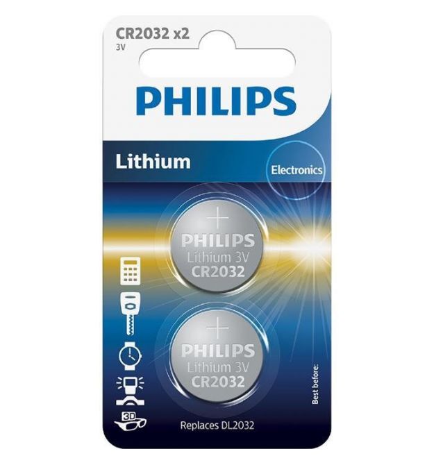 Батарейка Philips Lithium CR 2032 BLI 2