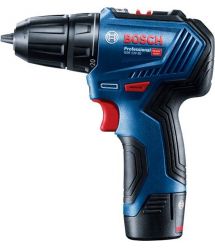 Шуруповерт-дрель Bosch Professional GSR 12V-30 бесщёточный, 2x 2.0 Ач, GAL 12V-40, кейс