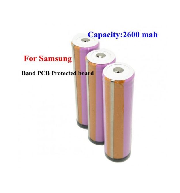 Аккумулятор 18650 Li-Ion Samsung ICR18650-26J M Protected, 2600mAh, 5.2A, 4.2 - 3.63 - 2.75V, цена за шт