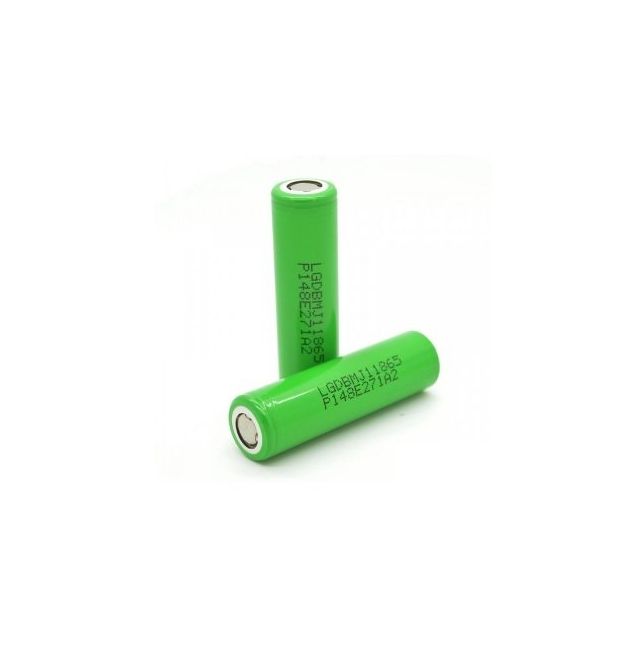 Аккумулятор 18650 Li-Ion LG INR18650MJ1 (LG MJ1), 3500mAh, 10A, 4.2 - 3.65 - 2.5V, цена за шт, зеленые