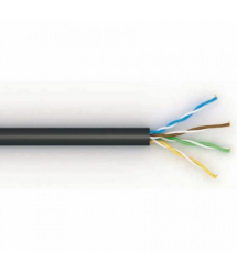 Кабель КНП UTP (2*2*0.5) 2p 24 AWG, Merlion, (CCA), изоляция ПЭ 500м Black
