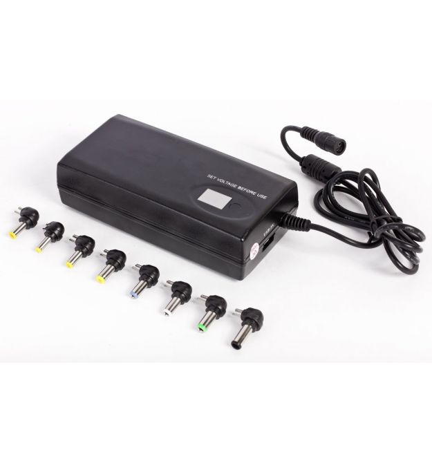 Универсальный БП + прикуриватель 90W HQ-Tech HQ-AD90MU LCD, 4-в-1