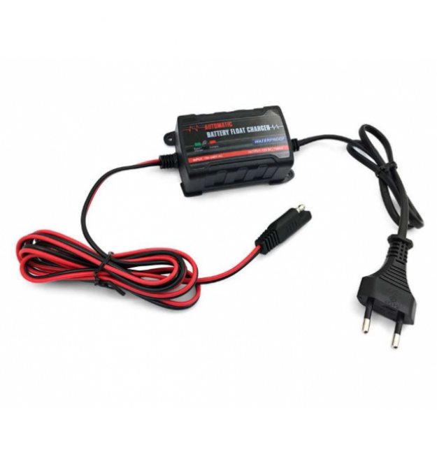 Автоматическое ЗУ для аккумулятора 6V - 12V (MF,WET,AGM,GEL), TIROL TE4-023, 100-240V, Ток заряда 6 - 12V - 750mA, крокодилы в к