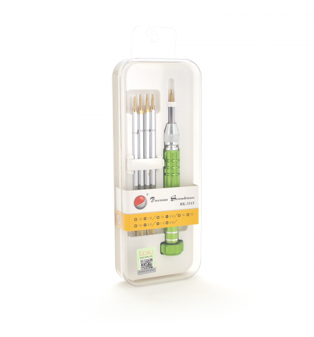 Набор отверток BAKKU BK-3315 (ручка+ torx T2,torx T3, orx T4,torx T5, orx T6,крест +1.2 мм,крест +1.8 мм,Y-тип Y2.0 мм,пятилучев