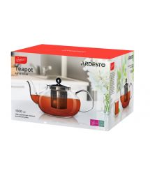 ARDESTO Gemini Teapot[Заварник Gemini Roma, 1000 мл, боросилікатне скло, нержавіюча сталь]