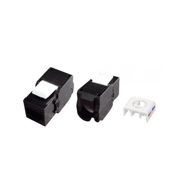 Модульный разъём OK-net Кат.5e UTP (180°, toolless) черный (OK-KM101-5EUB)