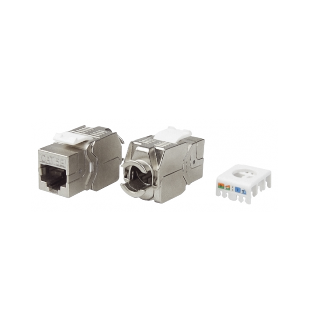 Модульный разъём OK-net Кат.5e FTP (180°, toolless) (OK-KM103-5ES)