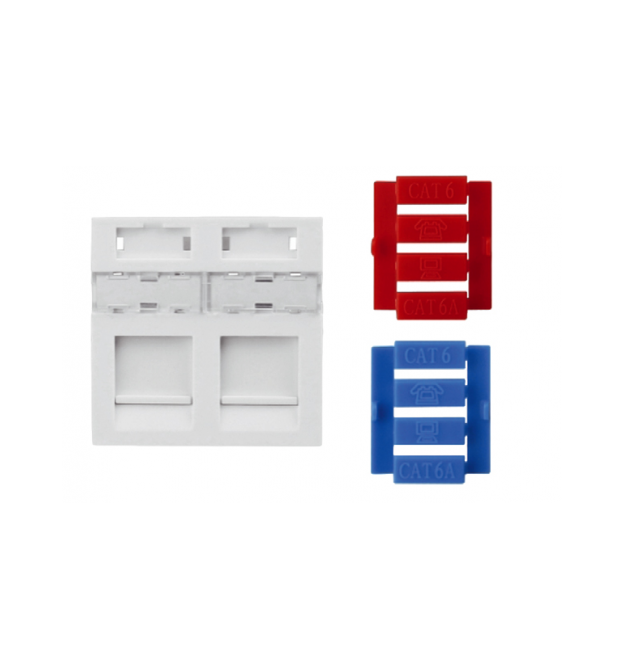 Модульна вставка OK-net, 45х45 2 порти, тип 1