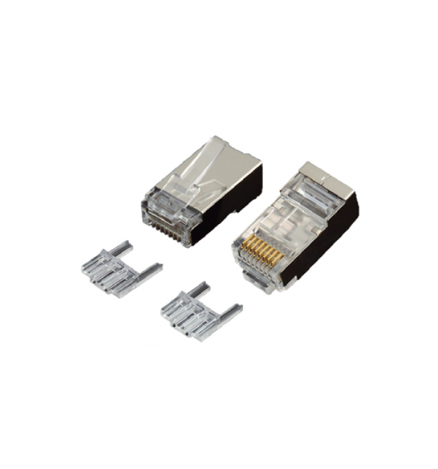 Коннектор OK-net RJ-45 Кат.6 FTP 50U с вставкой (OK-J201)