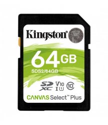 Карта памяти Kingston 64GB SDXC C10 UHS-I R100MB/s