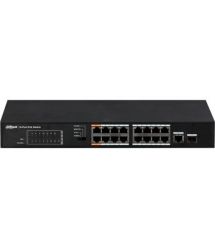 16-портовий некерований POE комутатор DH-PFS3117-16ET-135