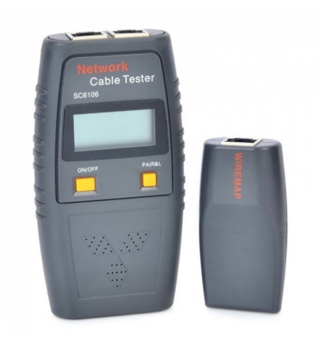 Кабельный тестер SC-6106, RJ-45 с возможностью поиска обрыва