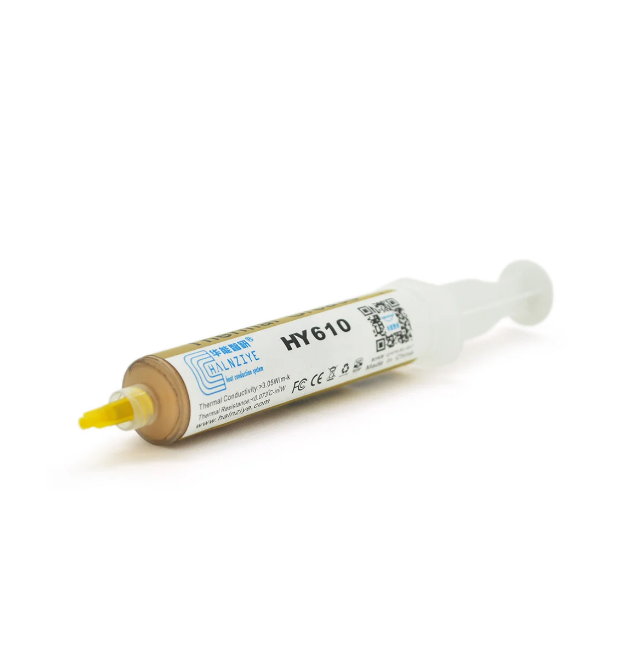 Паста термопроводная HY-610 30g, шприц, Gold
