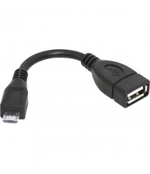 Кабель USB 2.0 AF - Micro-B OTG, 0.1m