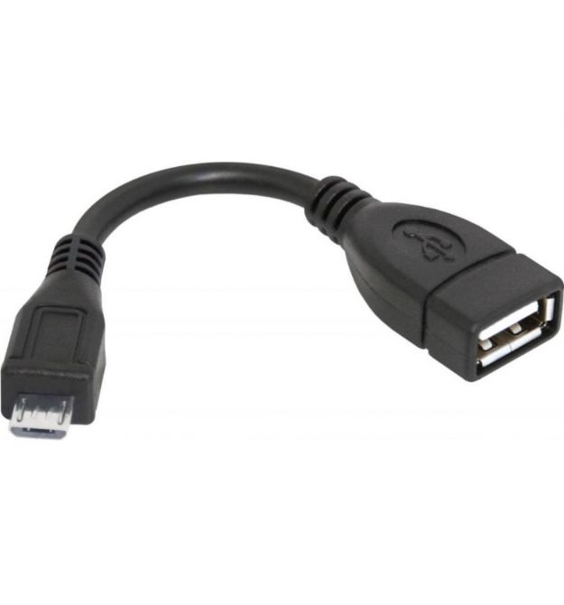 Кабель USB 2.0 AF - Micro-B OTG, 0.1m