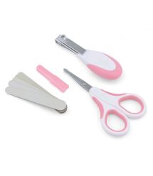 Набор по уходу за ребенком Nuvita 0м+ Розовый Безопасные ножнички с акс. NV1138COOLPINK