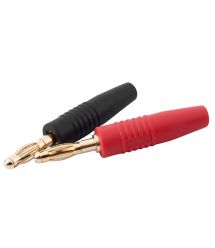 Наконечник кабель діаметр 4мм позолочений штекер, 220V-50A, червоний