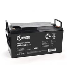 Акумуляторна батарея EUROPOWER AGM EP12-65M6 12 V 65Ah ( 350 x 165 x 174) Black Q1